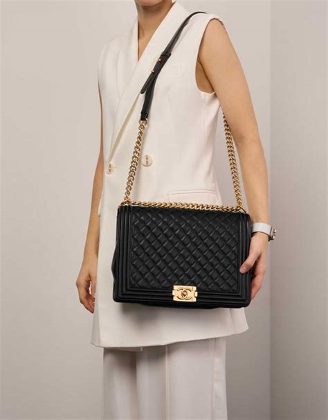 used black chanel boy bag|coco Chanel boyfriend bag.